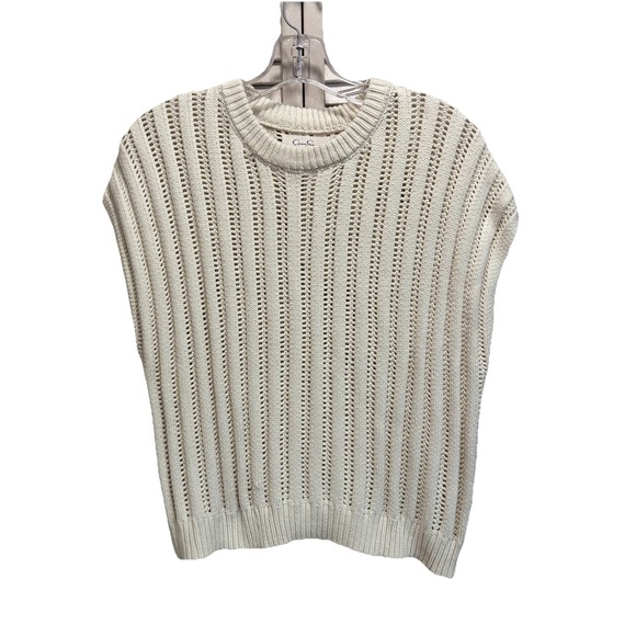 Jessica Simpson Sweaters - Jessica Simpson Cream Cable Knit Soft Sweater Sleeveless Size XL